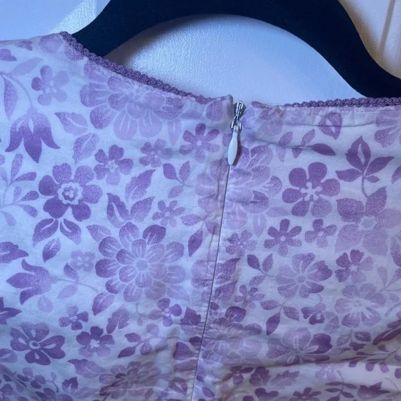 GAP KIDS - Little Girls Purple Floral Long Sleeve Top - Picture 5 of 7
